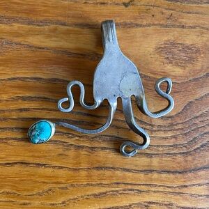 Awesome bent fork and turquoise piece